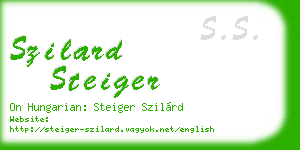 szilard steiger business card